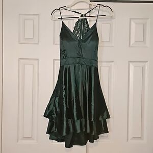 Windsor Satin and Lace Skater Dress